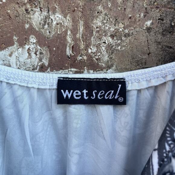 Vintage Y2K Wetseal Chiffon Tiered Paisley Spaghetti Strap‎ Cami Blouse Flowy - Picture 7 of 10